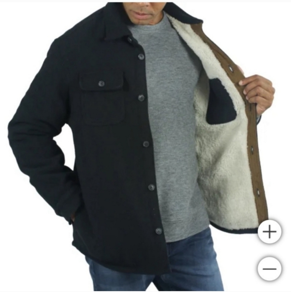 Jachs Men’s Shirt Jacket nwt Black Xxl